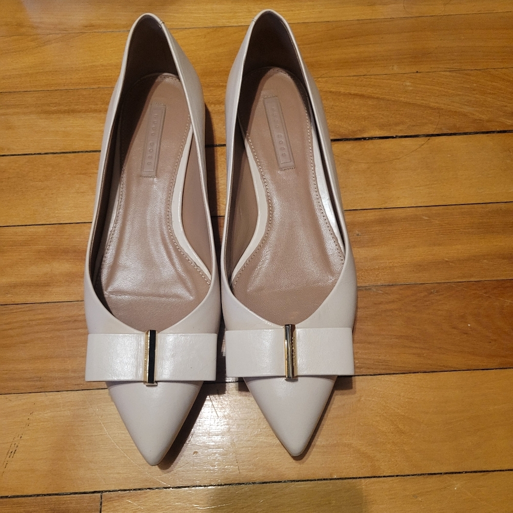 Light Pink Hugo Boss Bow Flats Sz. 7.5